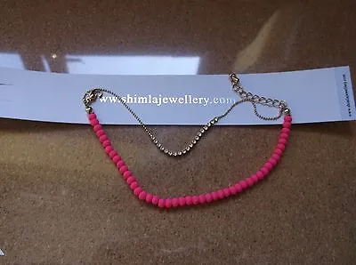 £3 • Buy Brand>new>genuine>shimla>hot>pink>double>strained>and>diamante>bracelet